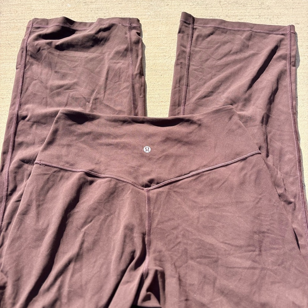 Brown Lululemon Wide Leg Yoga Pants